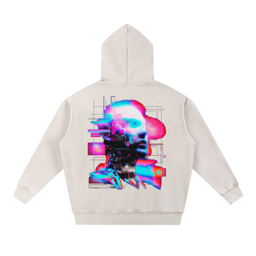 Retro Snow Wash Fleece Oversize Hoodie