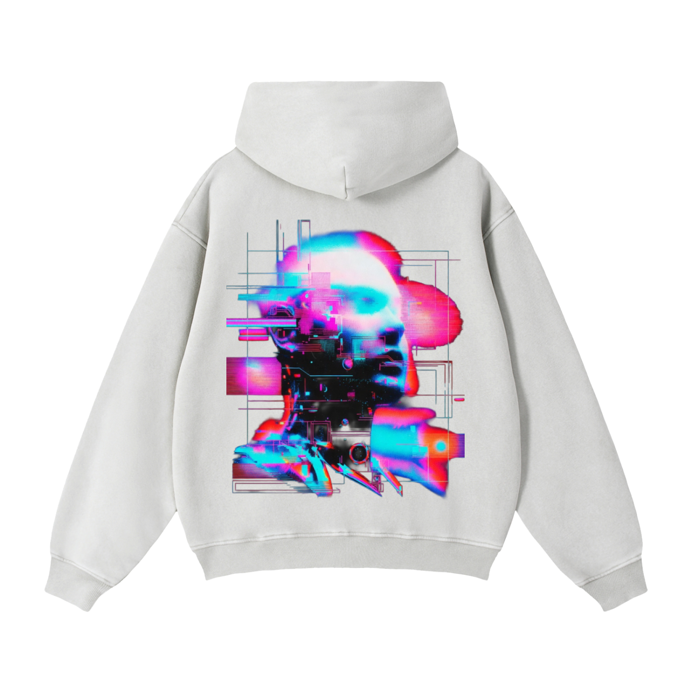 Retro Zip-Through Boxy Fleece Hoodie