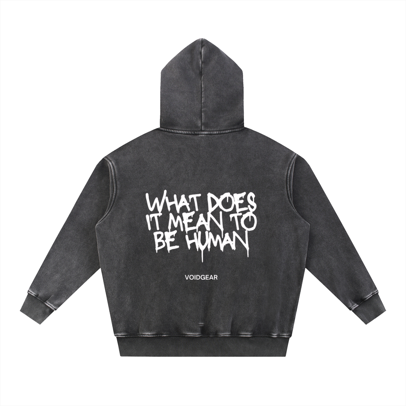 What does it mean to be human Snow Wash Fleece Oversize Hoodie