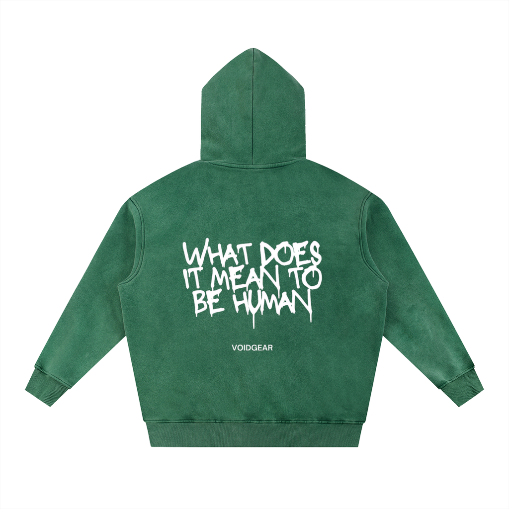 What does it mean to be human Snow Wash Fleece Oversize Hoodie