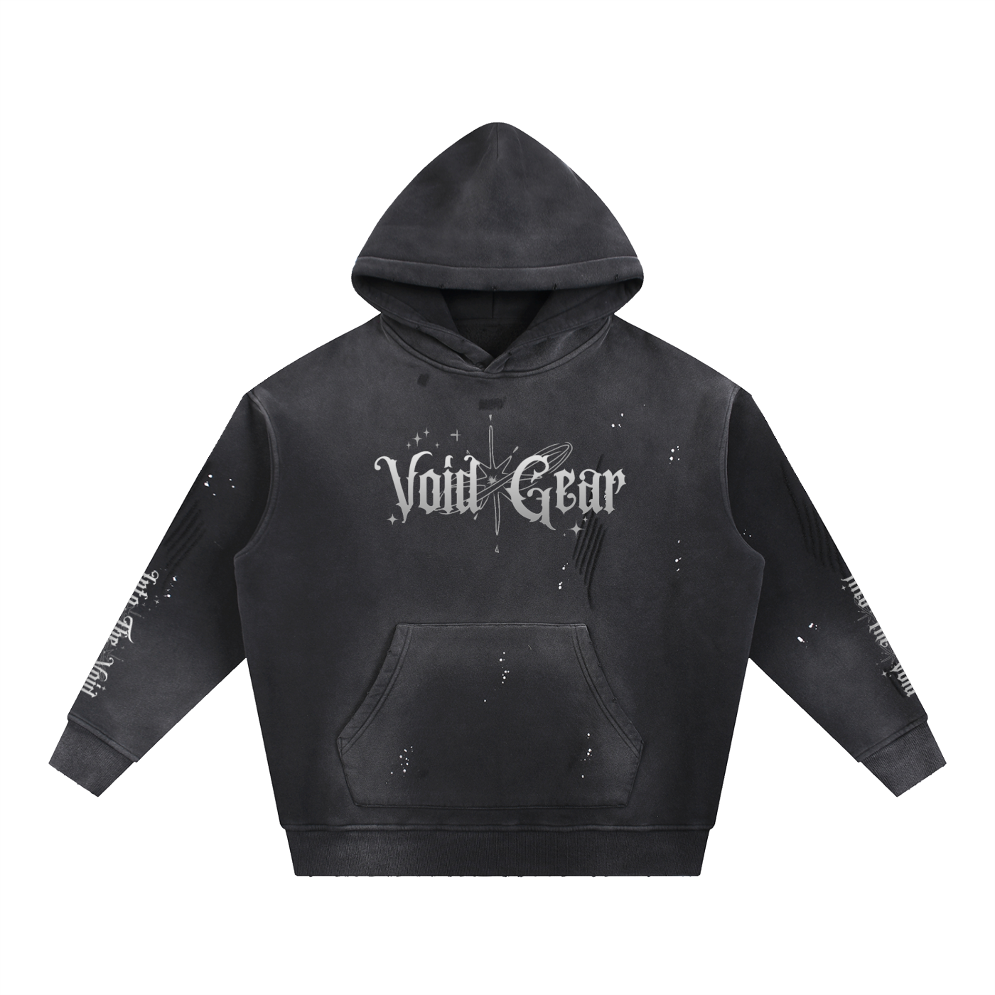 Into the Void Vintage Washed Frayed Fleece Hoodie