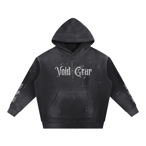 Into the Void Vintage Washed Frayed Fleece Hoodie