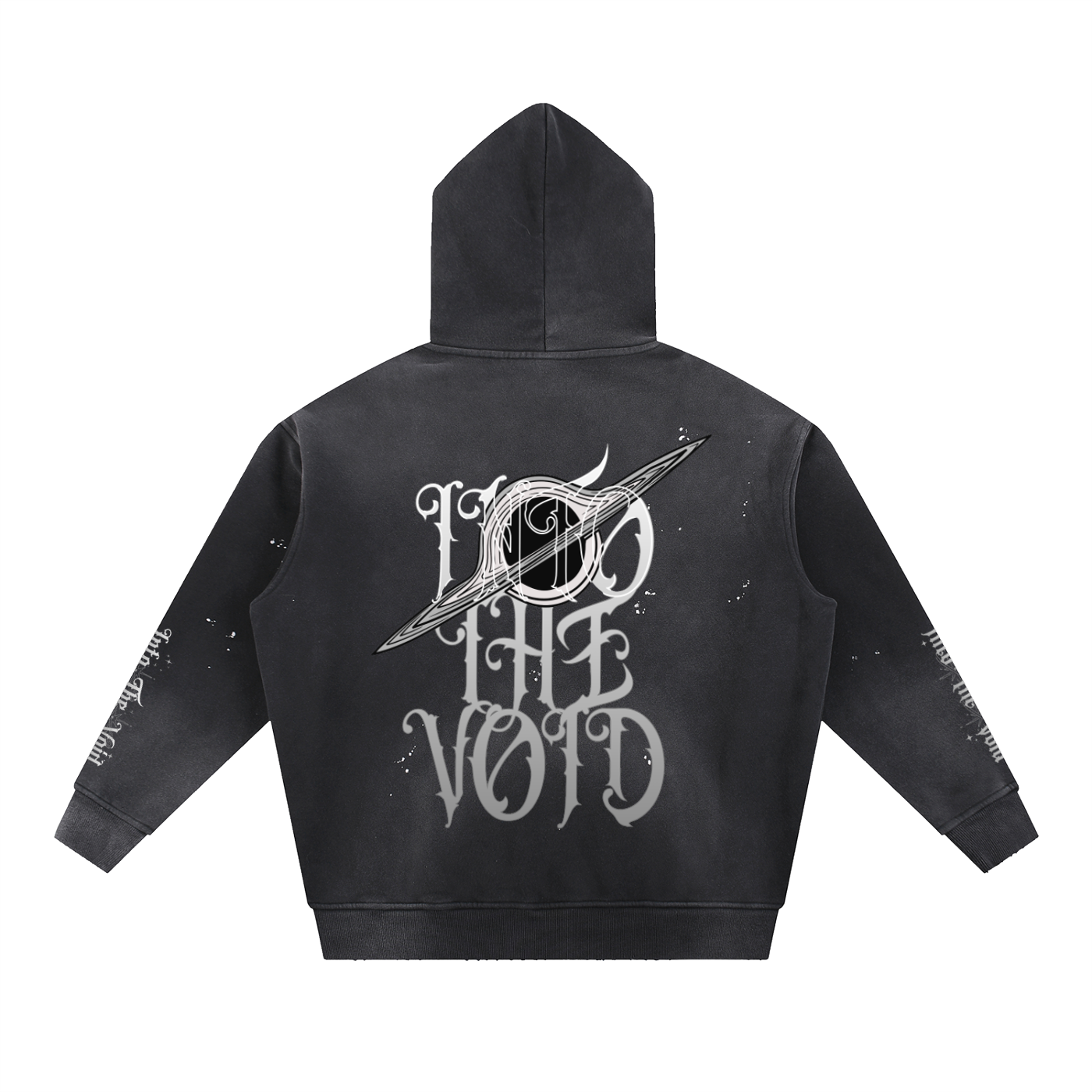 Into the Void Vintage Washed Frayed Fleece Hoodie