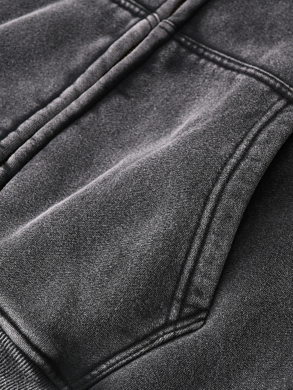 Retro Zip-Through Boxy Fleece Hoodie
