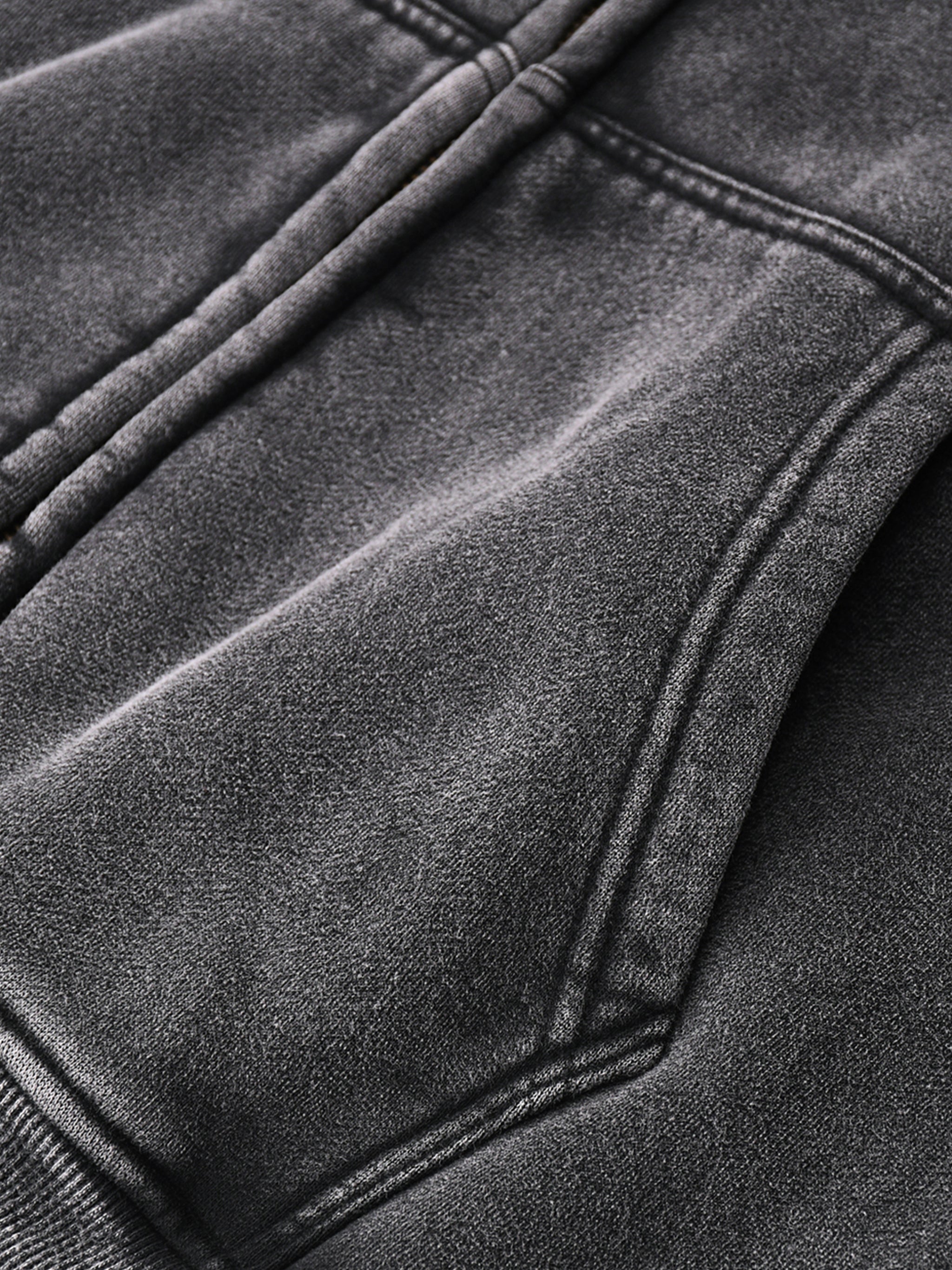 Retro Zip-Through Boxy Fleece Hoodie