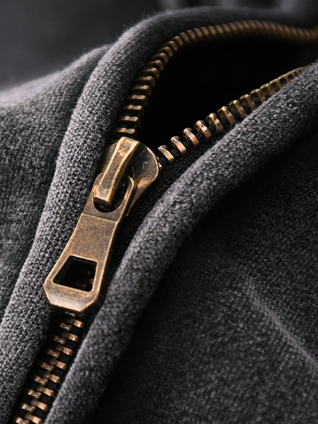 Retro Zip-Through Boxy Fleece Hoodie
